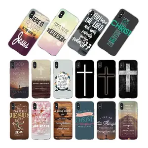 1000+ designs Custom Bible Verse Jesus Christ Silicon Case for iPhone 11 12 13 14 15 Pro Max UV Printing Sublimation Phone Case