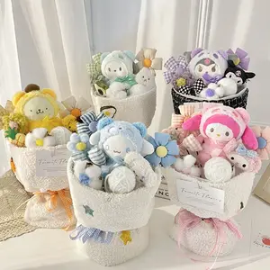 Bouquet di peluche personalizzato fiore conservato bambola peluche bouquet fiore plushie regalo di san valentino