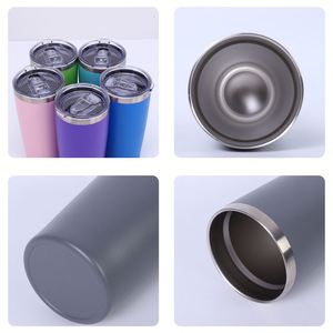 Custom logo 20oz Classic Powder Coated Vacuum Insulated Travel <b>Coffee</b> Mug 20 oz Stainless Steel Tumbler with Lid - Product Image 3