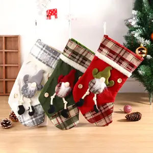 2023 Nouveau Gnome de Noël Ornements d'arbre de Noël Bas de Noël