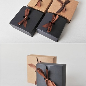 Custom Recyclable Made <b>Wedding</b> Favor Kraft Paper <b>Gift</b> <b>Box</b> Small Ribbon Small <b>Gift</b> 4 Colors Candy <b>Wedding</b> <b>Box</b> Favor - Product Image 5