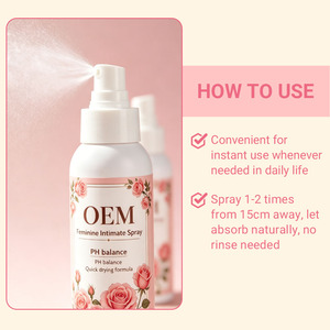 Spray Yoni à pH équilibré, label privé, apaisant, hydratant, contrôle des odeurs féminines, anti-transpirant, déodorant à la rose - Product Image 4