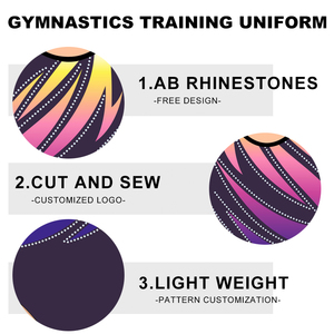 Tùy Chỉnh Cô Gái Dành Cho Người Lớn Thể Thao Bodycon Thể Dục Đào Tạo Rhinestone Bodycon Đào Tạo Cạnh Tranh Phù Hợp Với - Product Image 3