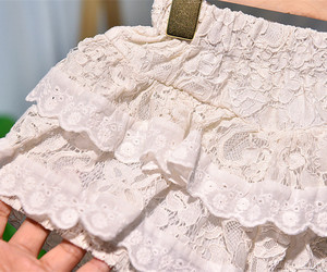 Distribuidor de Fábrica China, Ropa para Niñas, Conjuntos de Camiseta con Estampado de Lunares Color Mandarina y Minifalda de Encaje Extra Corta - Product Image 5