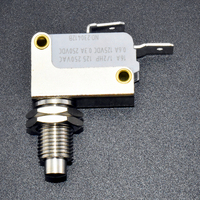 Micro-interrupteur à bouton-poussoir métallique 10MM 16A 1/2HP 125 250 VAC 0.6A 125VDC 0.3A 250VDC
