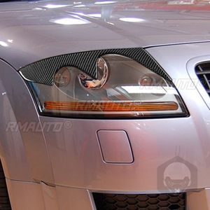 ฝาครอบตกแต่งไฟหน้ารถยนต์คาร์บอนไฟเบอร์ 2 ชิ้น สำหรับ Audi TT Mk1 1998-2006 สติ๊กเกอร์ติดรถยนต์ ฝาครอบตกแต่งไฟหน้า - Product Image 5