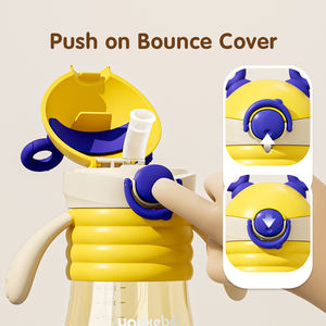 Vente en gros en usine OEM-300ml de gobelet sans BPA, biberon de lait avec couvercle rebondissant amusant pour beignets, gobelet d'apprentissage pour les tout-petits - Product Image 3