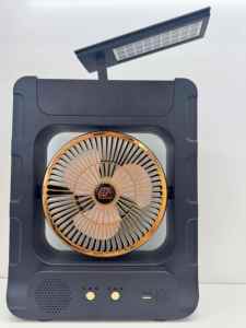 Ventilador Eléctrico Solar de 6 Pulgadas con Lámpara de Escritorio, CA/CC, para Hogar, Oficina, Exterior, Tres Velocidades, Material ABS, Recargable, 10W - Product Image 5