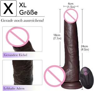 Dildo réaliste extra-large avec fonction télescopique et vibrations puissantes pour une expérience solo intense et une réalisation de fantasmes - Product Image 5