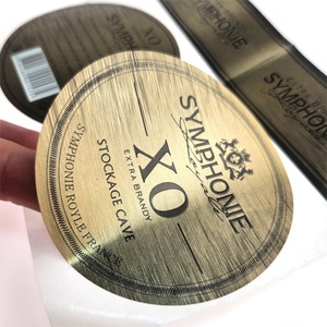 Etiqueta de Vino/Brandy de Alta Calidad al por Mayor, Personalizada, con Hoja de Oro Biodegradable, Impresión en Papel de Aluminio - Product Image 5