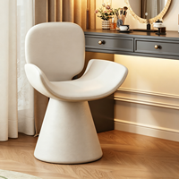 Chaise de coiffeuse moderne pivotante avec dossier en cuir PU, tabouret pivotant pour chambre à coucher, table de maquillage, salon de manucure