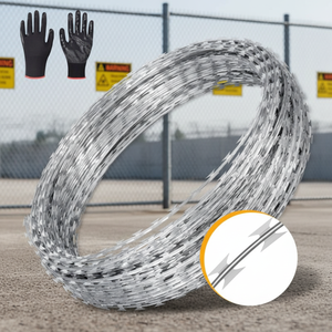 Fil barbelé en acier inoxydable BTO-22 à <span class=keywords><strong>prix</strong></span> d'usine, galvanisé à chaud, anti-escalade - Product Image 1