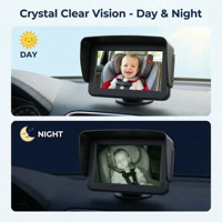 Caméra de surveillance pour bébé sur siège arrière de voiture, écran LCD 4,3 pouces, orientée vers l'arrière, grand angle de vue, vision nocturne infrarouge, garantie 1 an