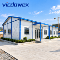 VICDOWEX Solution de construction préfabriquée modulaire de type K, épaissie et contemporaine, pour camp de construction, bureau, dortoir, cantine