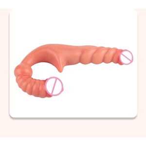 FAAK Nuevo Diseño Dildo Doble sin Tirantes con Correa para Masturbadores Lésbicos Vibrador de Doble Cabeza con Cinturón - Product Image 3