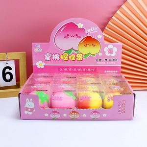 2025 Stress <b>Balls</b> Peach <b>Squeeze</b> <b>Balls</b> TPR Soft Squishy Stress Relief Toy Decompression Simulation Fruit Toys for Kids - Product Image 4