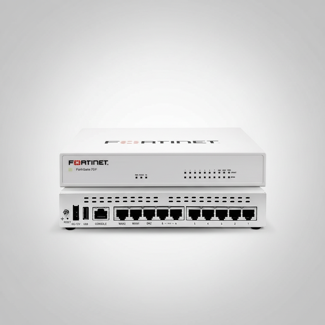 Fortinet FG-70F Firewall Appliance 70F Series 10xGE RJ45 7 X Internal Ports 2 X WAN Ports Firewall