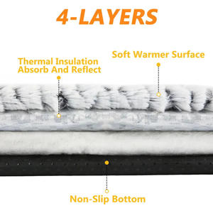 Heybo Großhandel Luxuriöses Weiches Winter-Samt Atmungsaktives Waschbares Faltbares Heizendes Mittelgroßes und Großes Katzen-Haustierkissen Sofa-Bett - Product Image 3