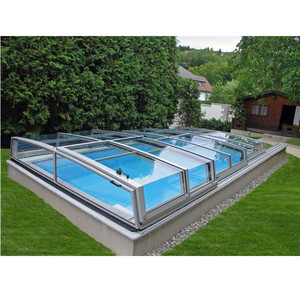 Automatic Retractable Aluminum Hard Plastic Swimming Pool Cover/Roof/Enclosure