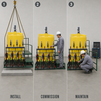 Système de dosage automatique PAC pour le traitement de l'eau et des eaux usées avec réservoir de produits chimiques et pompes doseuses