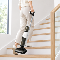 Aspirateur sans fil humide et sec avec autonomie de 30 minutes et rotation à 180° ° Conception inclinable, auto-nettoyante et à traction avant puissante