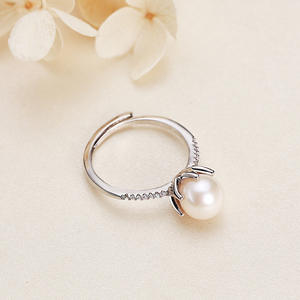 Anillo de Perlas de Agua Dulce Elegante al por Mayor, Diseño de Corona de Reina con Boca Abierta, Joyería de Moda Transfronteriza - Product Image 3