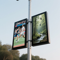Pour Cosun Double face LED écran lumière pôle étanche nuit rue publicité affichage pour les magasins de détail IP65 évalué extérieur