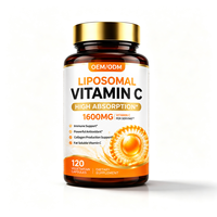 Capsules de Vitamine C Liposomale à Haute Absorption 1600mg Marque Blanche Qualité Alimentaire Emballage Personnalisé Antioxydant Immunitaire Quotidien pour Adultes