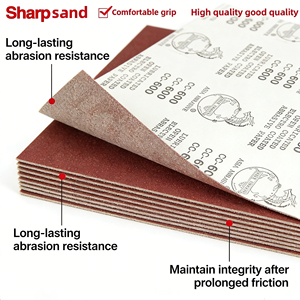 Papier abrasif en carbure de silicium de qualité supérieure |   Imperméable et adapté à une utilisation à sec |   Gamme complète de grains 40-2000 |   Pour la réparation du bois, du métal et des automobiles - Product Image 1