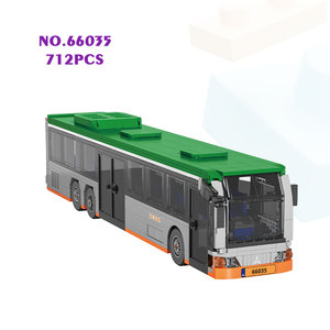 66035 CITY <span class=keywords><strong>BUS</strong></span> créatif MOC assembler bloc briques modèle de voiture enfants Collection éducative bloc de construction ensemble en plastique jouet cadeau - Product Image 1
