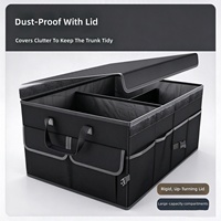 Organisateur de coffre de voiture pliable en tissu Oxford épaissi, boîte de rangement portable multifonctionnelle, ensemble d'équipement de camping en plein air