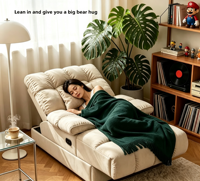 VOXHOME Fauteuil inclinable individuel en mousse haute densité pour salon, bureau à domicile, cinéma privé, canapé inclinable réglable
