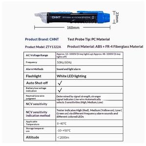 Testador de Voltagem CHINT ZTY1322A Caneta de Teste Indutiva Sem Contato - Identificação de Fios Ativos/Neutros Caneta Testadora Elétrica Fabricada na China - Product Image 4