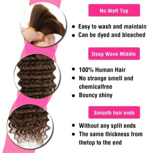 <span class=keywords><strong>INSI</strong></span> Usine En Gros En Vrac Produits Cheveux Humains Chocolat Coloré Vague Bouclés 100% Non Transformés Vierge Cheveux Indiens En Vrac Vendeur - Product Image 2