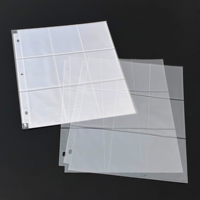Album de rangement pour cartes double face en plastique PP transparent à 3 trous, format 8,85x11,14 pouces, avec insertion de grille, reliure à feuilles mobiles, directement de l'usine