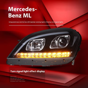 Phares LED complets pour <span class=keywords><strong>Mercedes</strong></span> <span class=keywords><strong>Benz</strong></span> <span class=keywords><strong>W164</strong></span> ML280 ML320 ML350 ML500 2005-2011, kit de carrosserie modifié avec feux de jour avant - Product Image 6