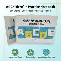 Cahier de dictée de mots anglais à couverture souple personnalisable, avec pages détachables, pour la pratique du vocabulaire des étudiants