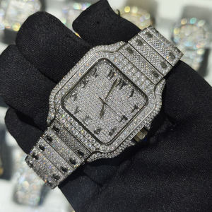 Pass Diamond <b>Tester</b> Hip Hop Iced Out Automatic Jewelry Watch Luxury Stainless Steel Mechanical Buss Down VVS Moissanite Watch - Product Image 5