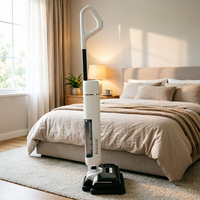 Nettoyeur de sol sans fil portatif à 180 degrés, auto-nettoyant, avec aspiration intégrée pour le nettoyage domestique