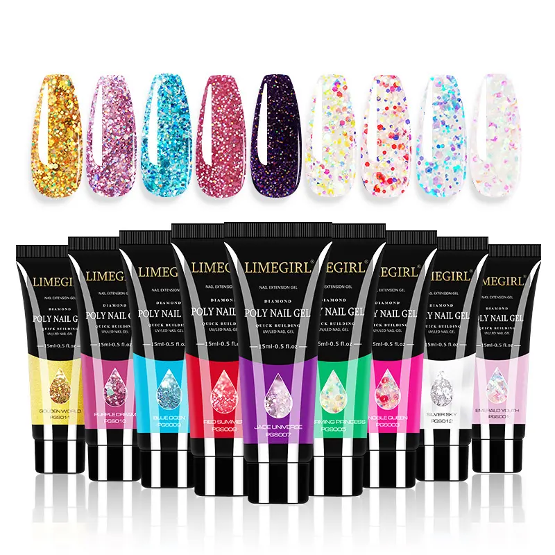 15ml Poly Nail Gel For Nail Extension Finger Quick Building Gel Poly Extensions Acrylic Gel Polish Nail Art
