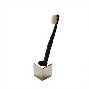 Stainless Steel <b>Toothbrush</b> Stand Easy Portable Wash Basin Countertop Display Decorative Tooth Brush <b>Holder</b> Square Shape - Product Image 1