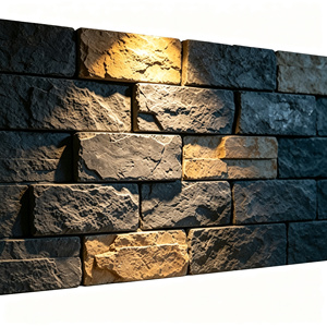 Gran losa de piedra PU, piedra simulada con aspecto de hongo para pared exterior, panel de pared y pared de fondo - Product Image 3