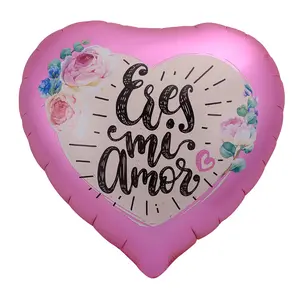 18inch Spanish Eres Mi Amor Heart Shape Foil Balloons Love Anniversary globos boda globos de helio Wedding Decoration