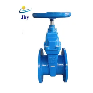 High Quality GGG50 DN 80 Heavy F4 German standard flange ductile iron sluice gate valve with resilient seat