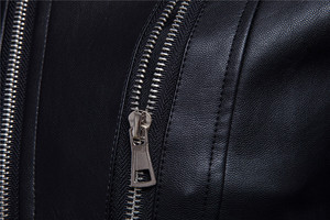 Blouson Moto en <span class=keywords><strong>Cuir</strong></span> Multi-Zip pour <span class=keywords><strong>Homme</strong></span> - Product Image 5