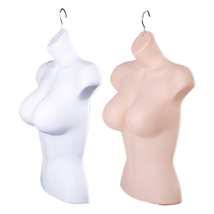 Wholesale Plastic Mannequin Underwear Lingerie Clothes Shop Half Body Display Hanging Half Body Female