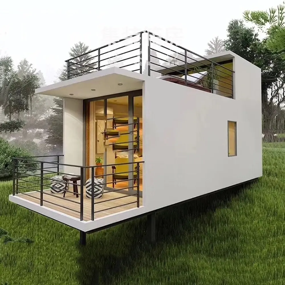 Custom design customized 2 storey prefabricated home living flat pack container house 40 ft container office