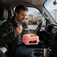 Boîte à lunch chauffante numérique sans fil en acier inoxydable, alimentée par batterie USB, avec fonction de minuterie pour pêcheurs