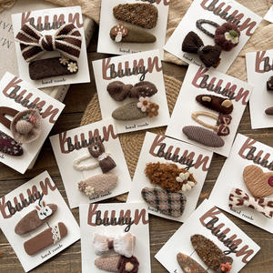 Nuevo lazo versátil de tela color café con forma de corazón para niñas, accesorio para el cabello estilo coreano para niñas pequeñas. - Product Image 4