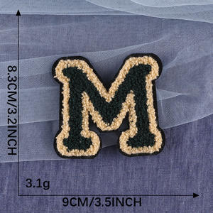 Insignia de letras en inglés personalizada, bordado a mano, chenilla, pegatina de tela, gran oferta - Product Image 6